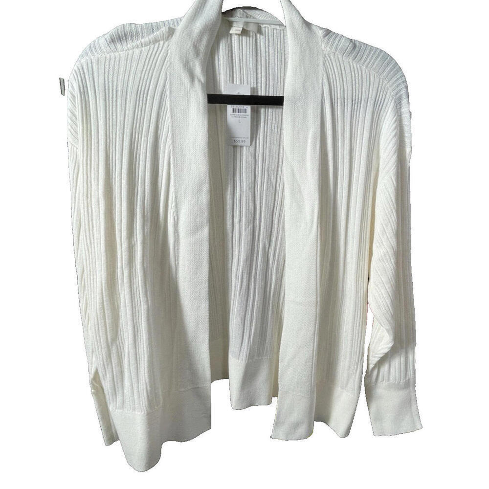 NWT Loft Sheer Open Front Cardigan Size Large MSRP $59.99